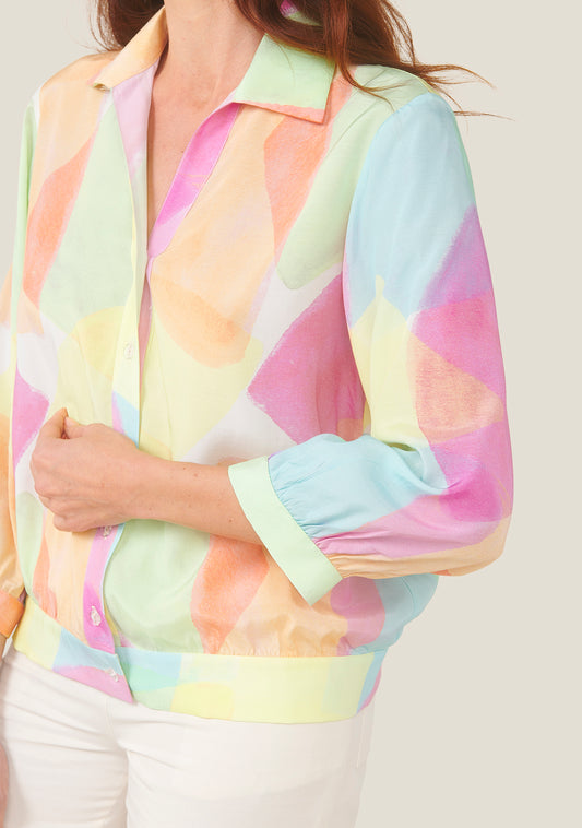 BLOUSE CEMBI ARLEQUIN ROSE