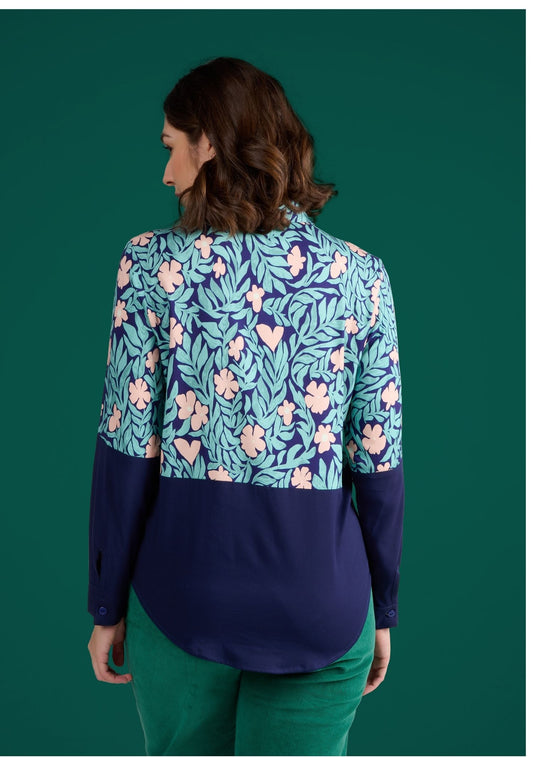 CHEMISE CHEMI JARDIN ROSE