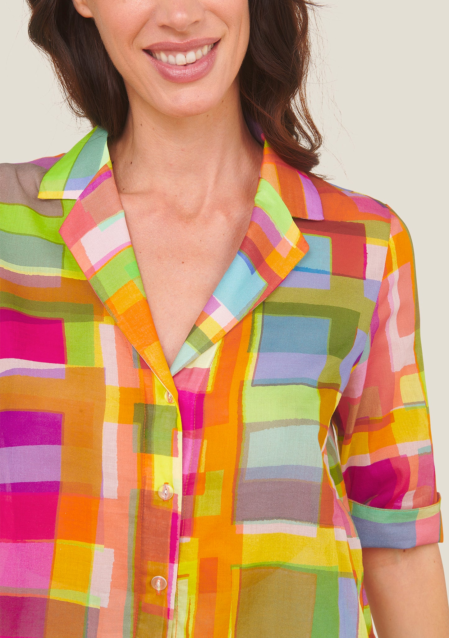 CHEMISE CHERON PLEXI MULTICOLORE