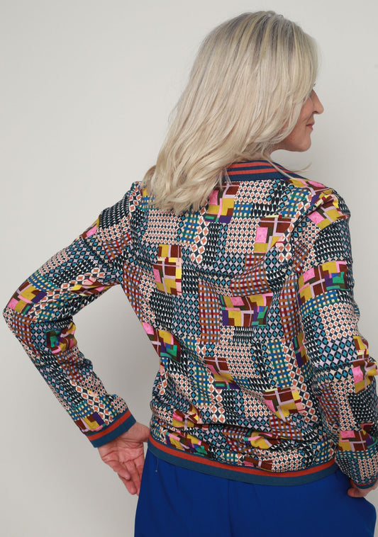 BLOUSE CHOLO MOSAIQUE MULTICOLORE
