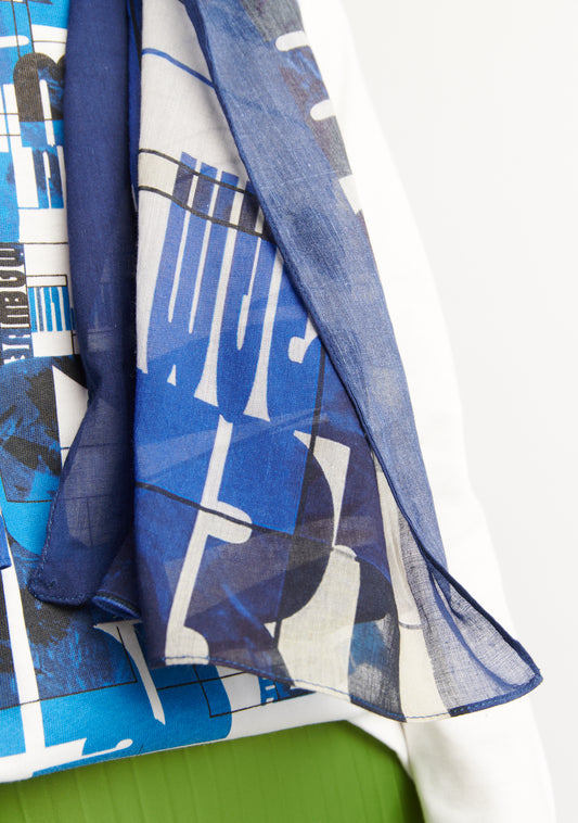 FOULARD BAUHAUS BLEU