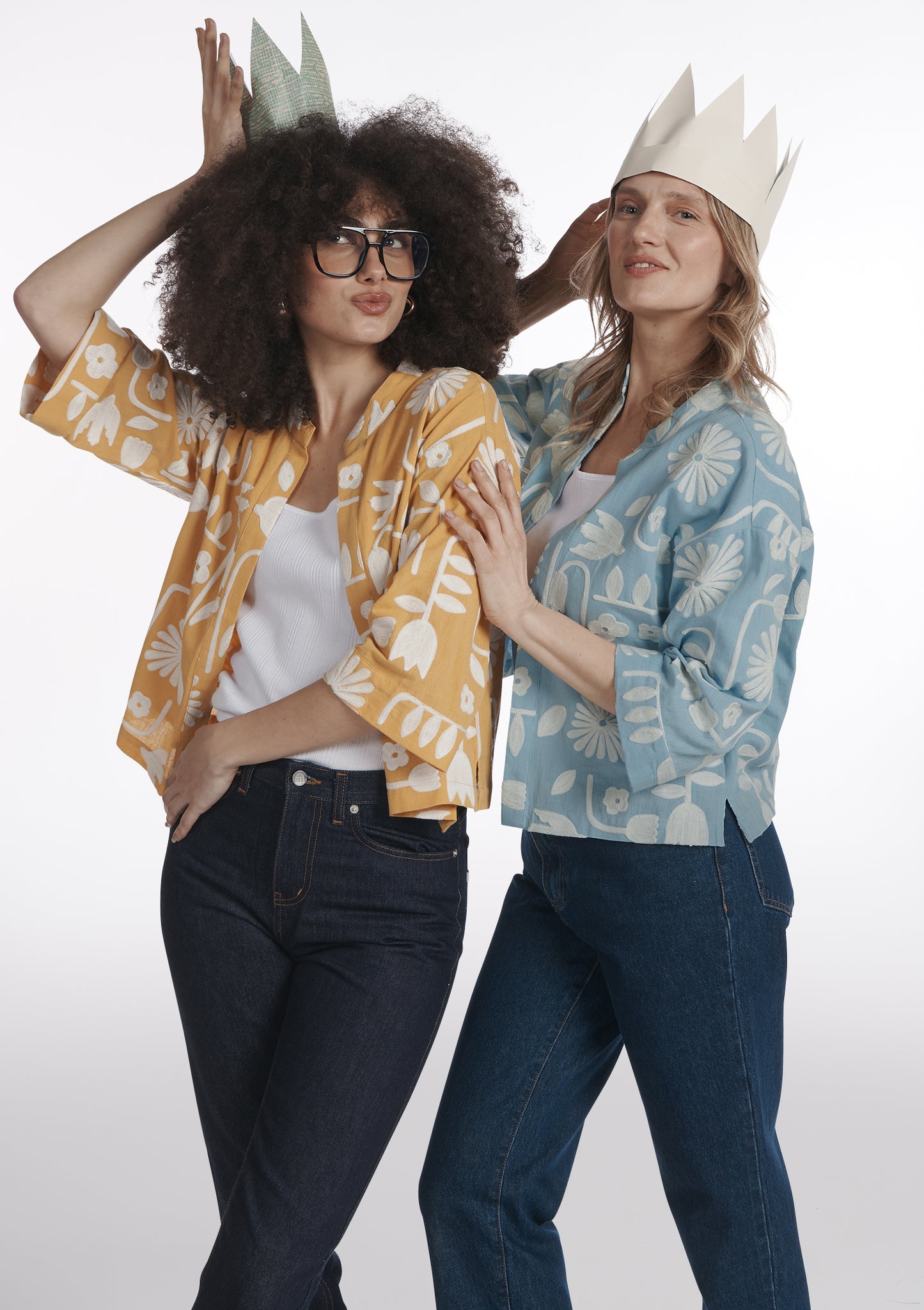 VESTE VALENTINE TULIPES JAUNE