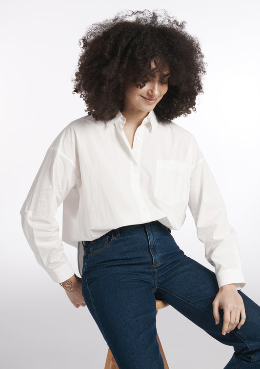 CHEMISE CHATELAINE BLANCHE UNI