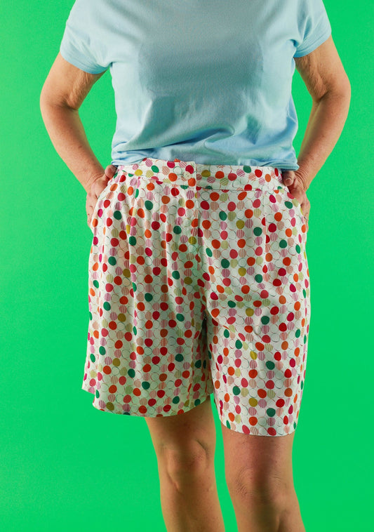 SHORT CHENETTE ROND ROUGE