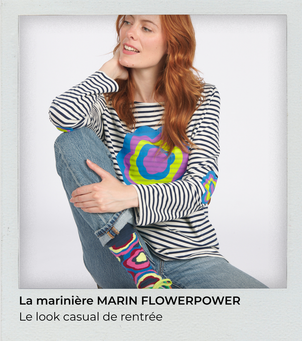 MARINIERE MARIN FLOWERPOWER MULTICOLORE