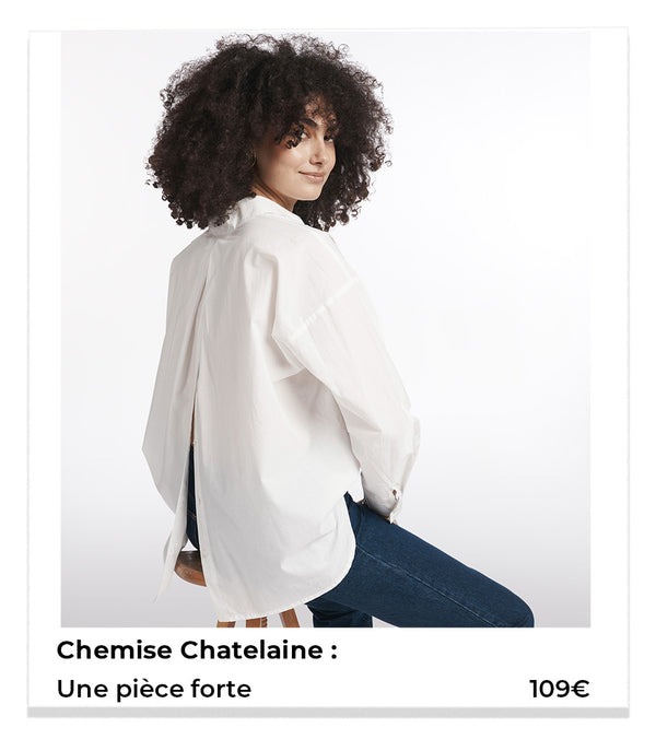 CHEMISE CHATELAINE BLANCHE UNI
