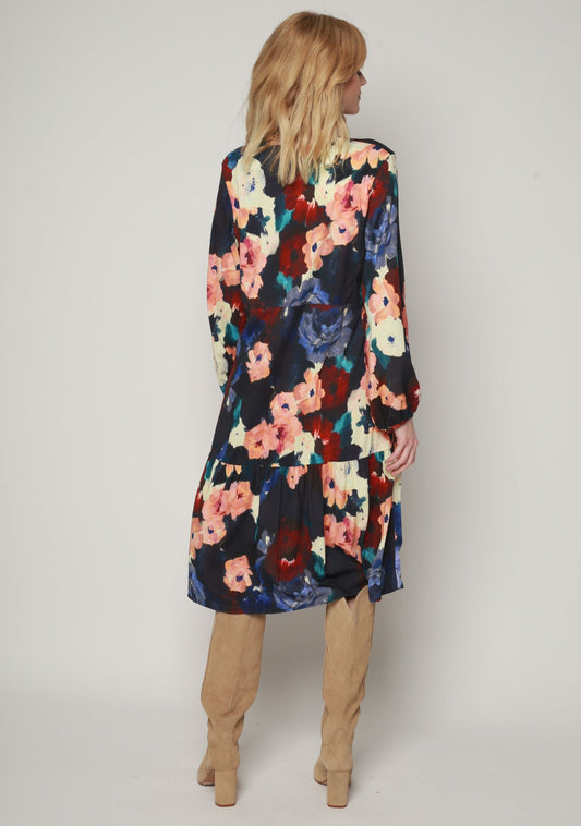 ROBE RACOR FLEURS DHIVER CORAIL