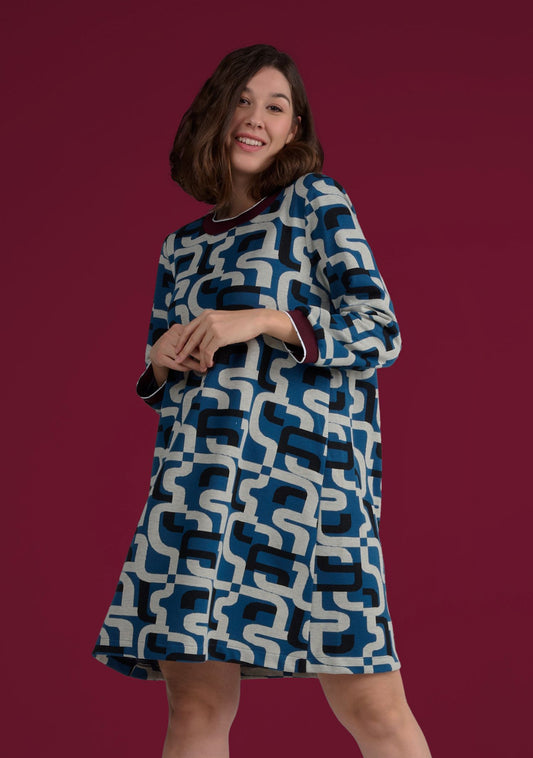 ROBE ROLLER CALIGRAPHIE BLEU