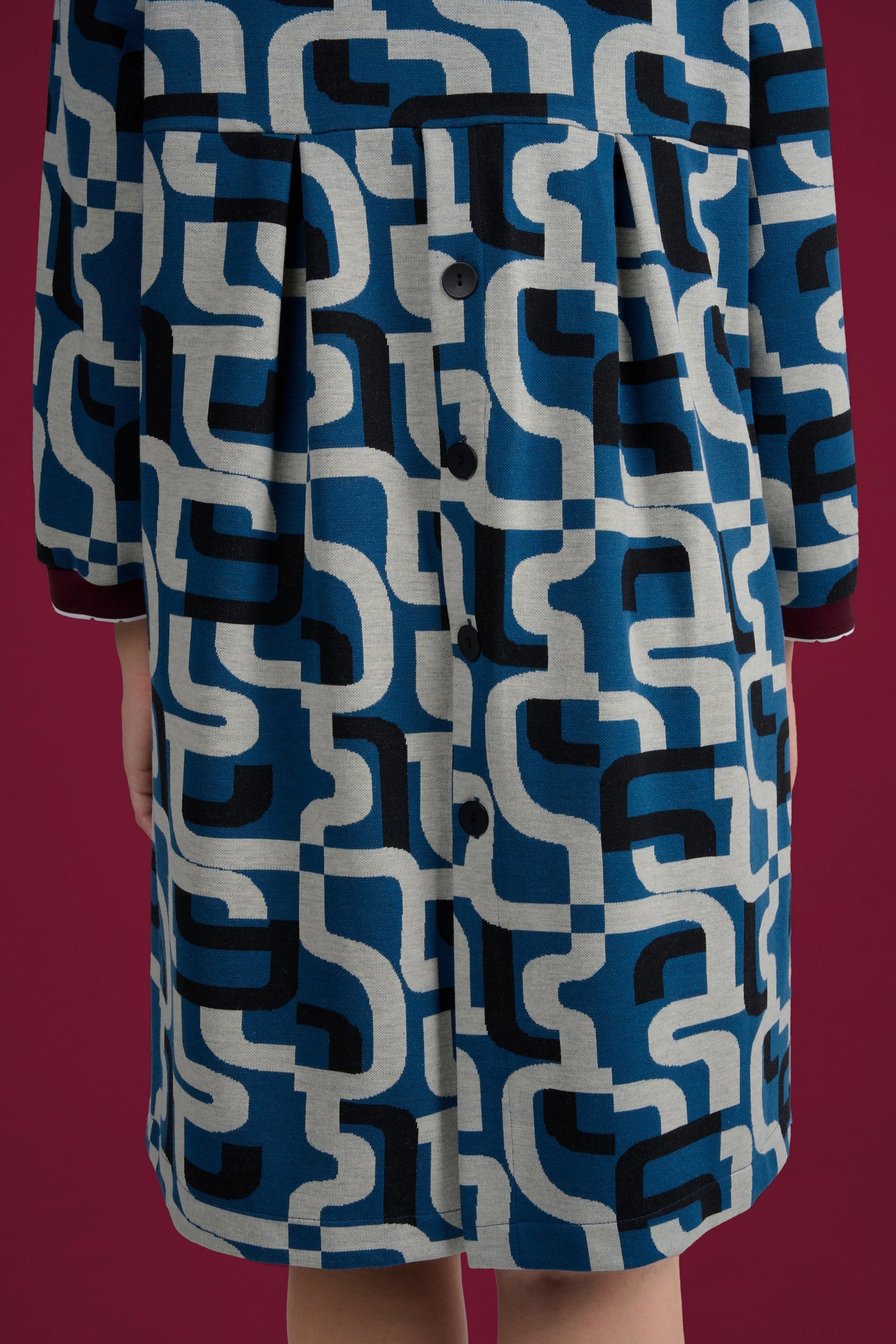 ROBE ROLLER CALIGRAPHIE BLEU