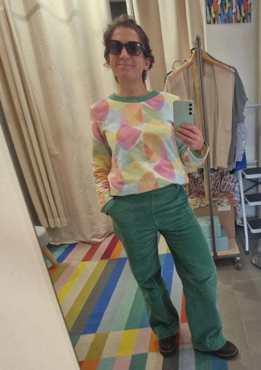 PANTALON PELIN UNI VERT