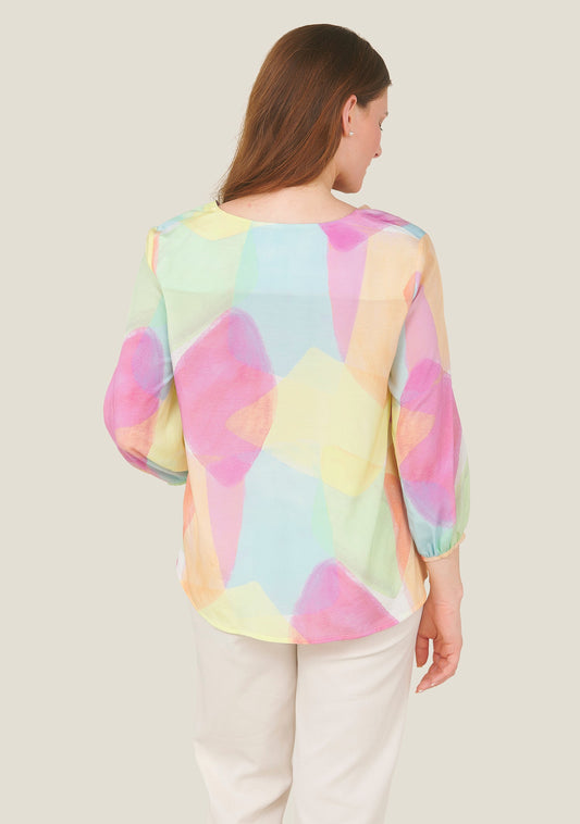 BLOUSE TALO ARLEQUIN ROSE