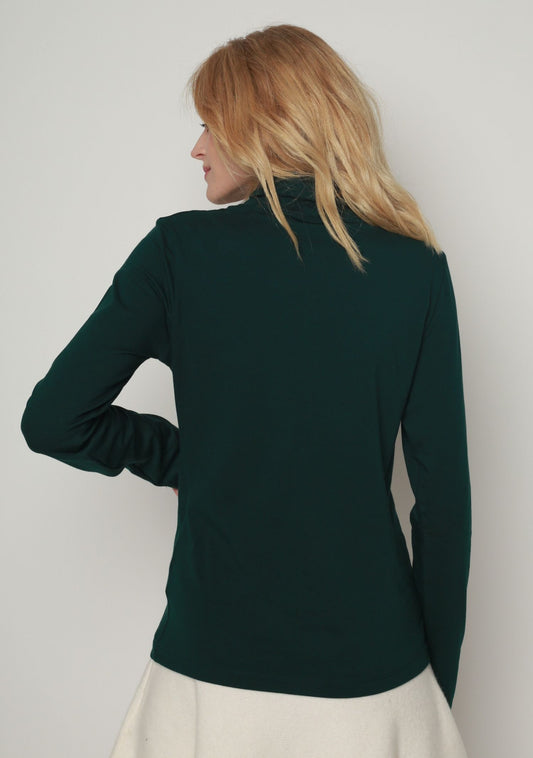 SOUS PULL TECRO UNI VERT FONCÉ