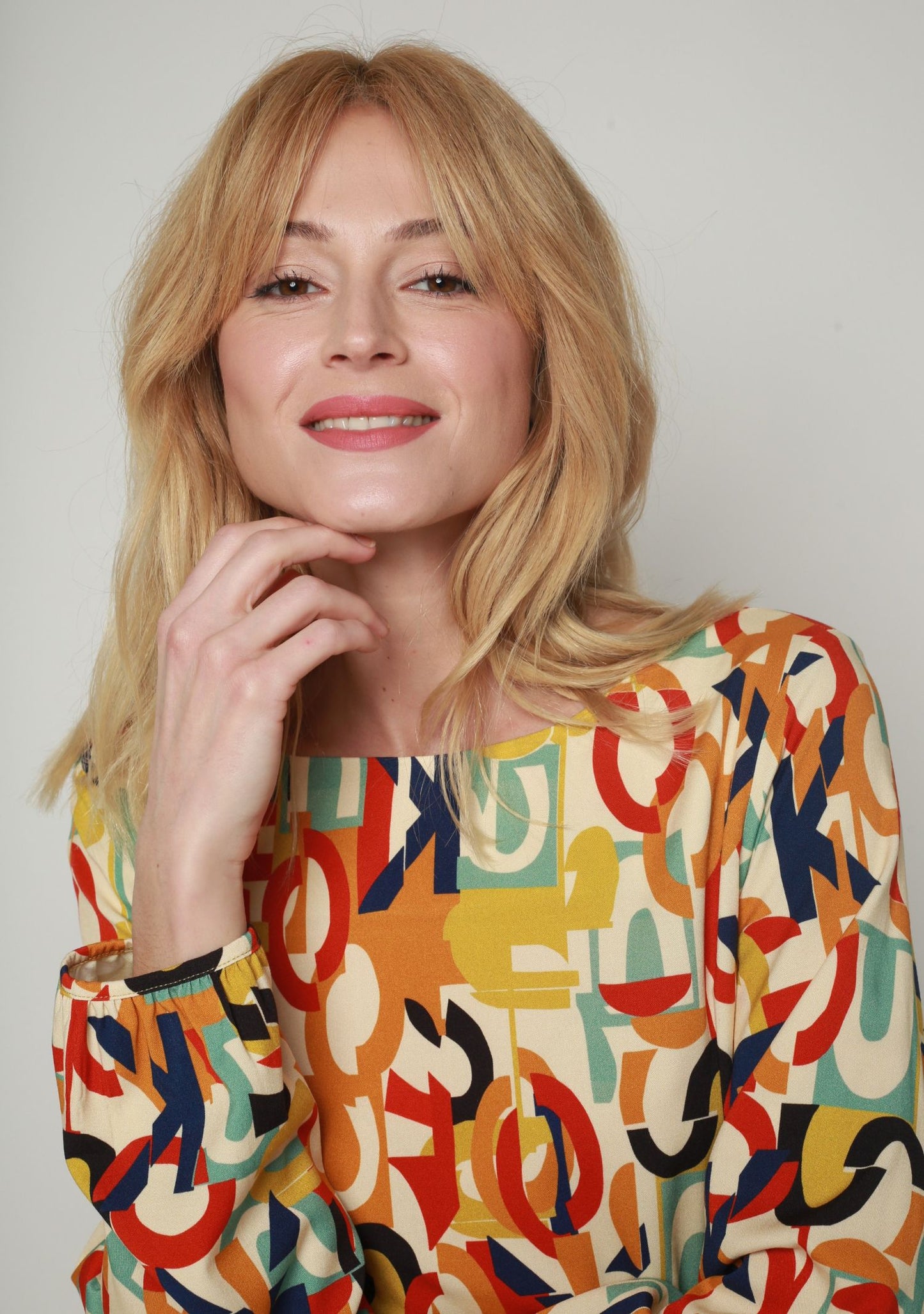 BLOUSE TEDDY ALPHABET ECRU