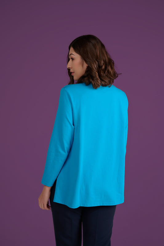 TEE SHIRT TERANE UNI TURQUOISE