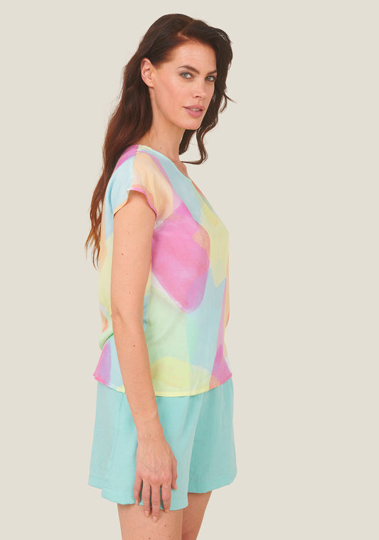 BLOUSE TOKIO ARLEQUIN ROSE