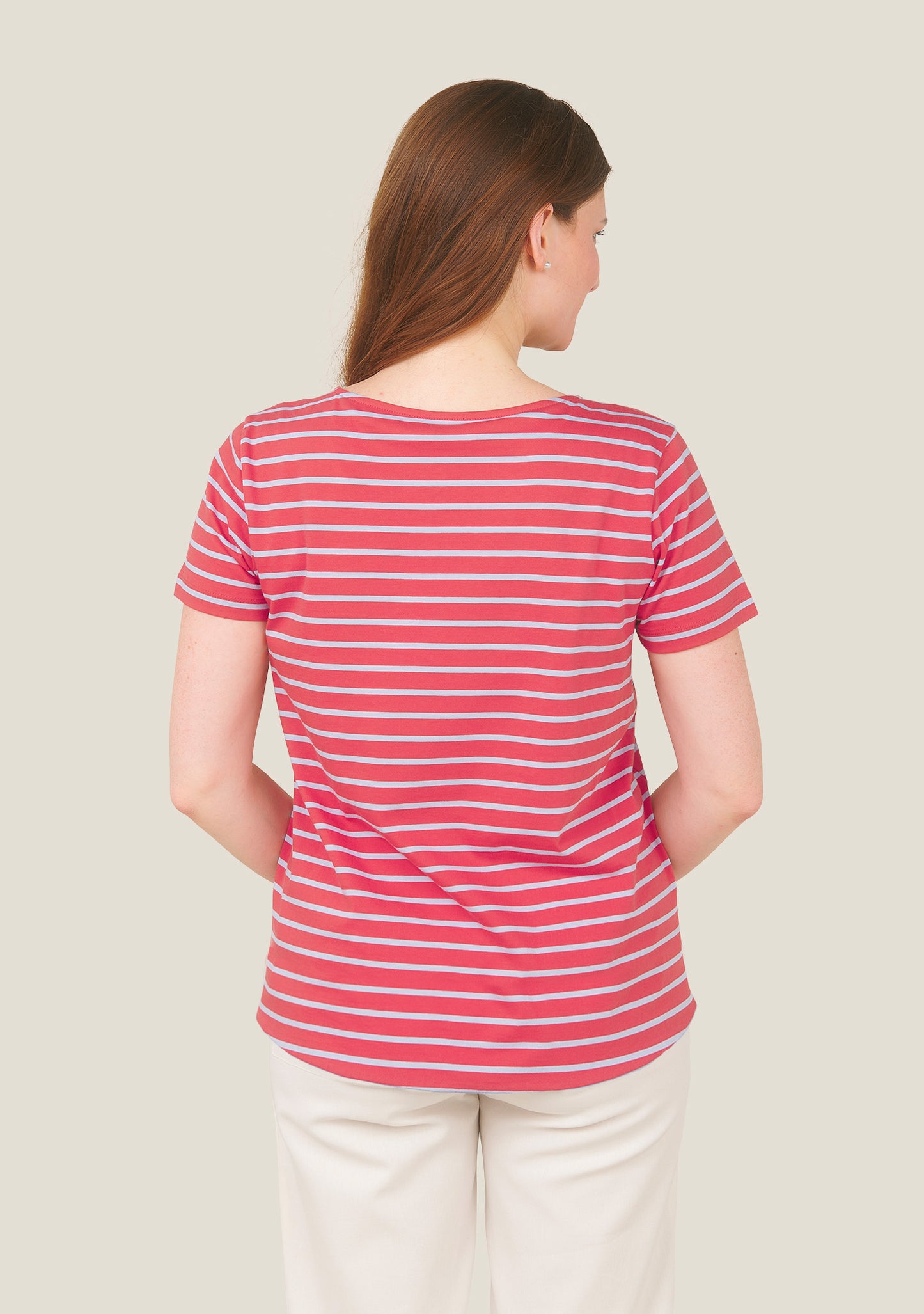 T-SHIRT TONY RAYURES LILAS