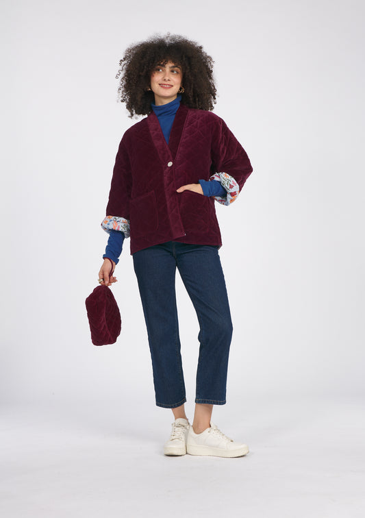 VESTE VALERIE DOUCEUR BORDEAUX