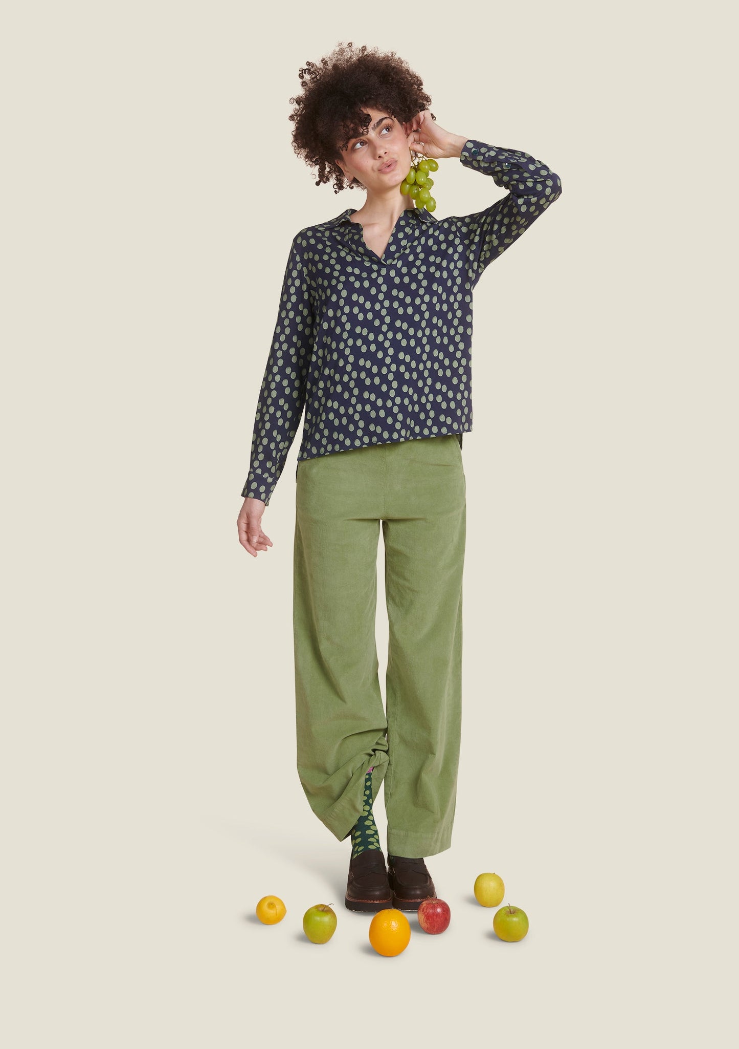 CHEMISE CAROLE GOMMETTE MARINE