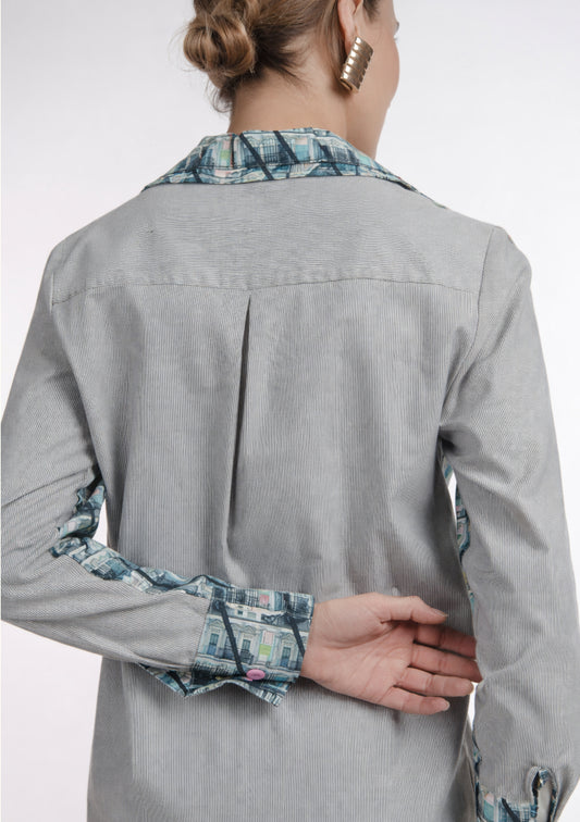 CHEMISE CESAME ESCALIER BLEU