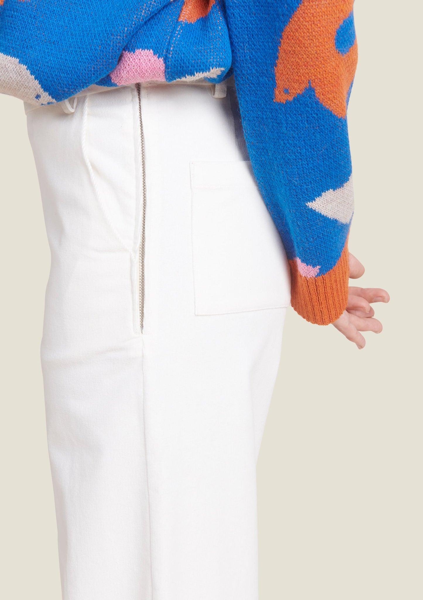 PANTALON PAULINE UNI ECRU