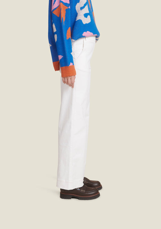 PANTALON PAULINE UNI ECRU