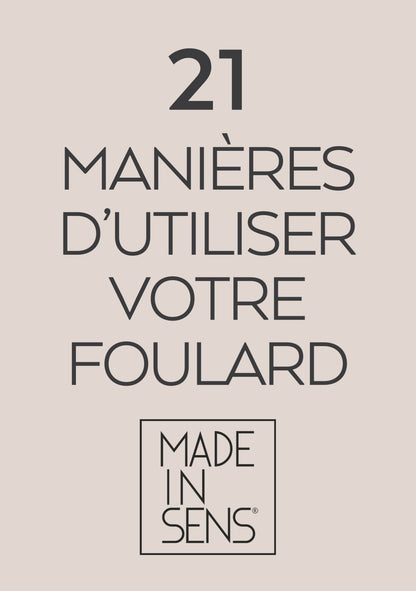 Foulard imprimé motif Forest Brique