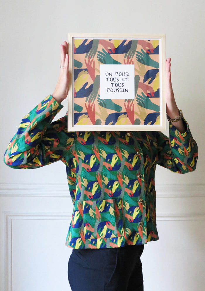 AFFICHE POUSSIN AU MOTIF ENSEMBLE