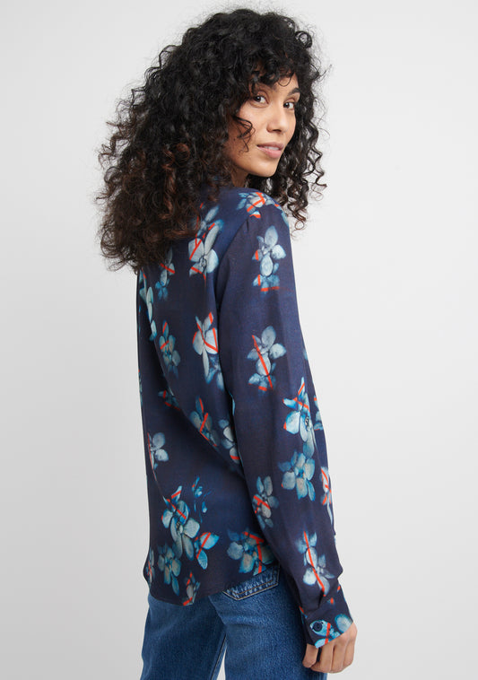 CHEMISE DROITE MIX&MATCH À MOTIF GRAPHIQUE NUIT