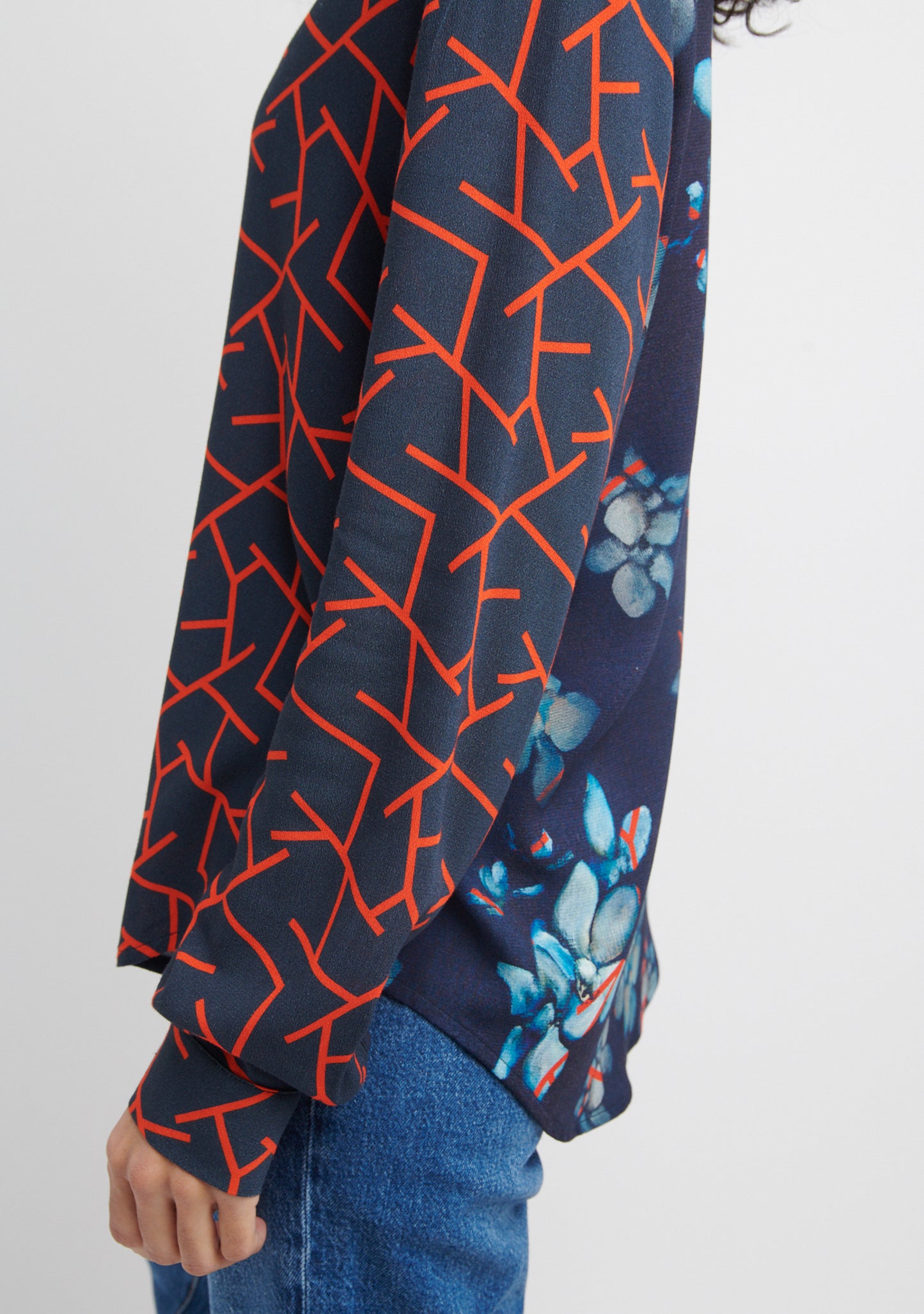 CHEMISE DROITE MIX&MATCH À MOTIF GRAPHIQUE NUIT