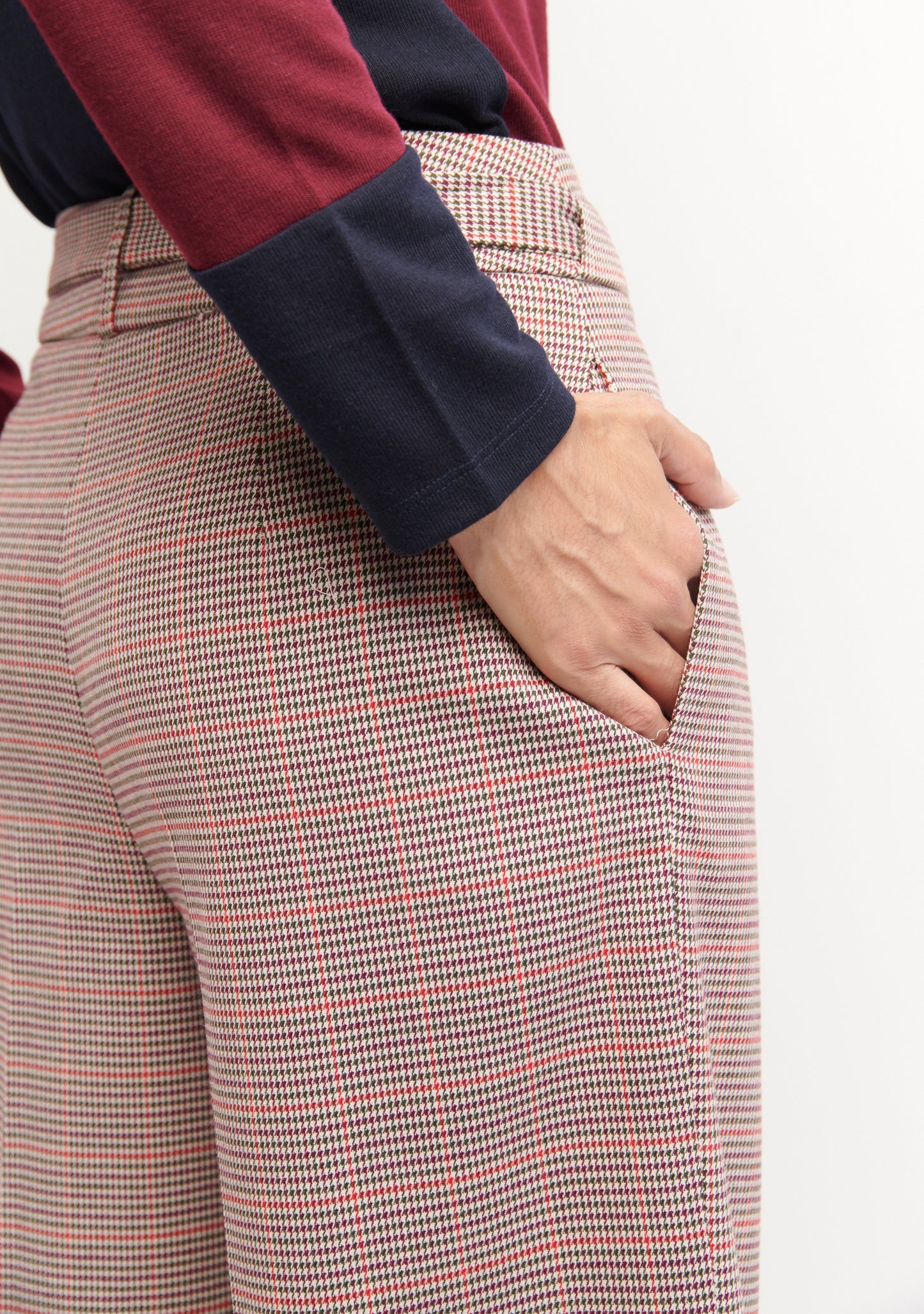 PANTALON LARGE TAILLE HAUTE ROSE