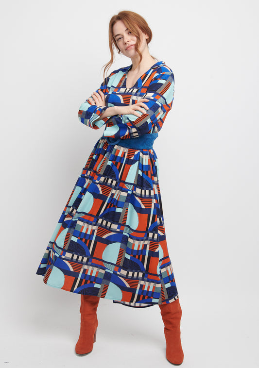 CREPE VISCOSE MECANISME BLEU
