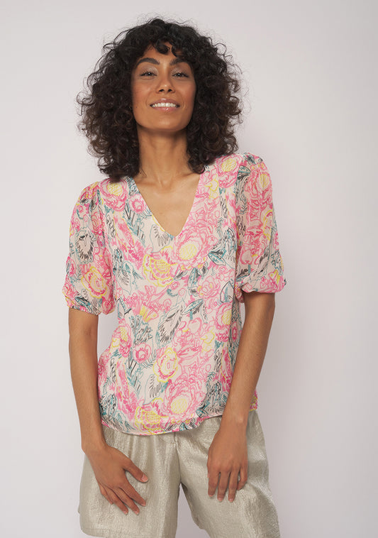 BLOUSE TIAGE BRODERIE ROSE