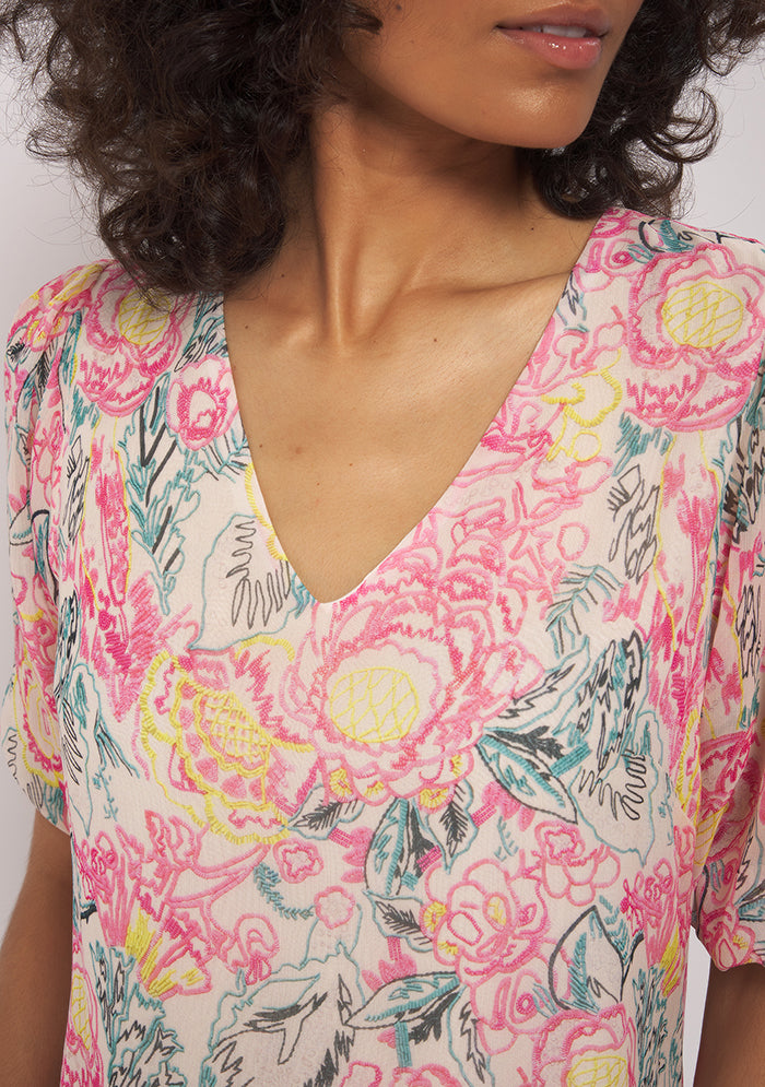 BLOUSE TIAGE BRODERIE ROSE