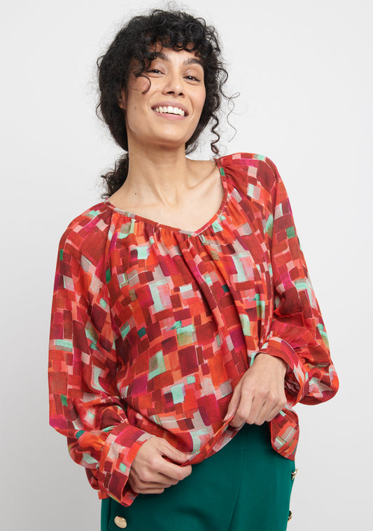 CHEMISIER TONCE AQUARELLE