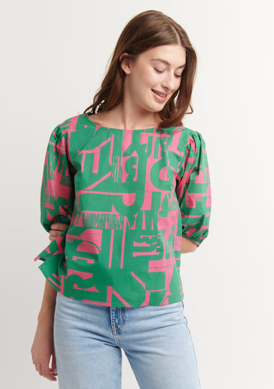 BLOUSE TONKA GRAF VERT