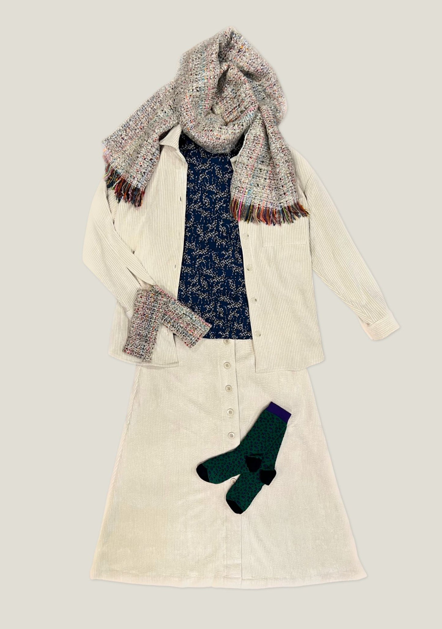 SUR CHEMISE SIMON VELOURS ECRU