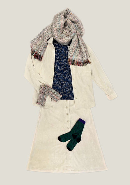 SUR CHEMISE SIMON VELOURS ECRU