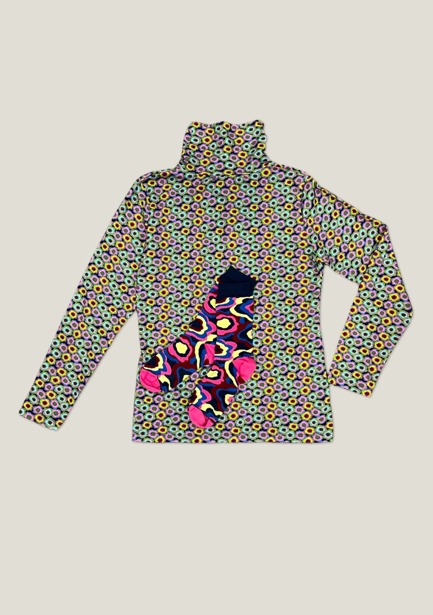 SOUS PULL TECRO FLOWERPOWER MULTICOLORE