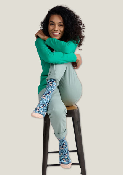 CHAUSSETTES CHOCE JARDIN ROSE