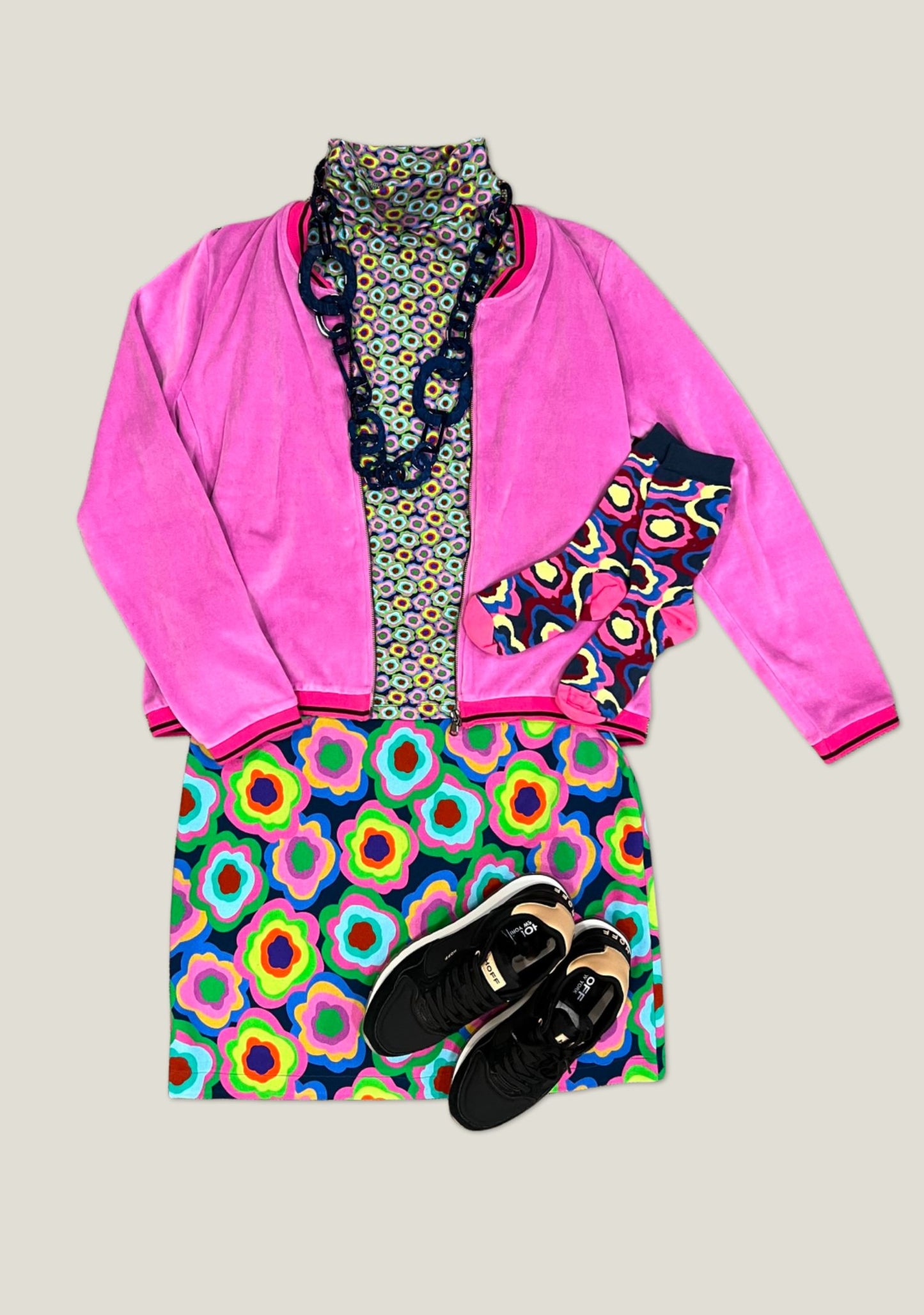 SOUS PULL TECRO FLOWERPOWER MULTICOLORE