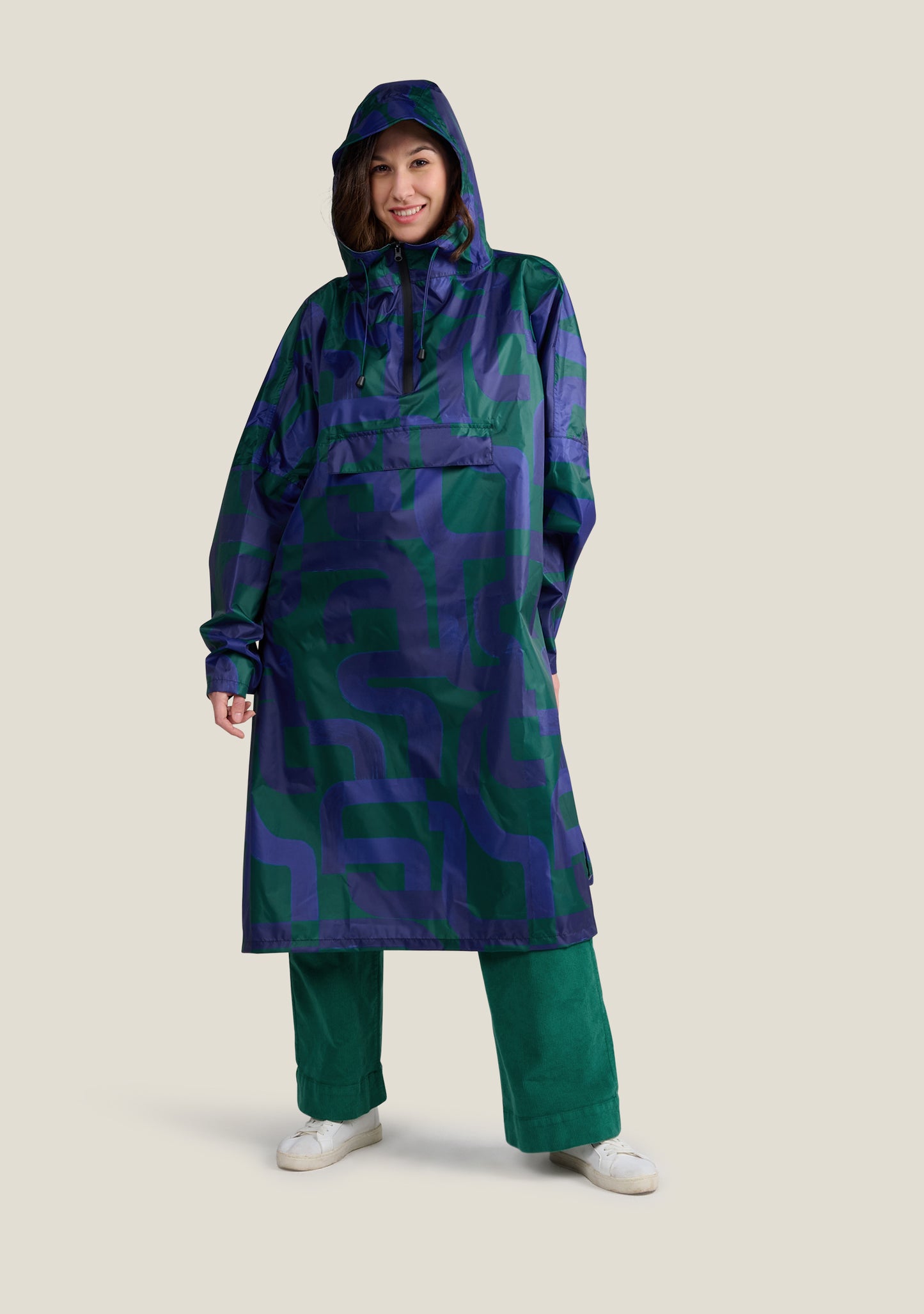 CAPE IMPERMÉABLE CALIGRAPHIE VERT