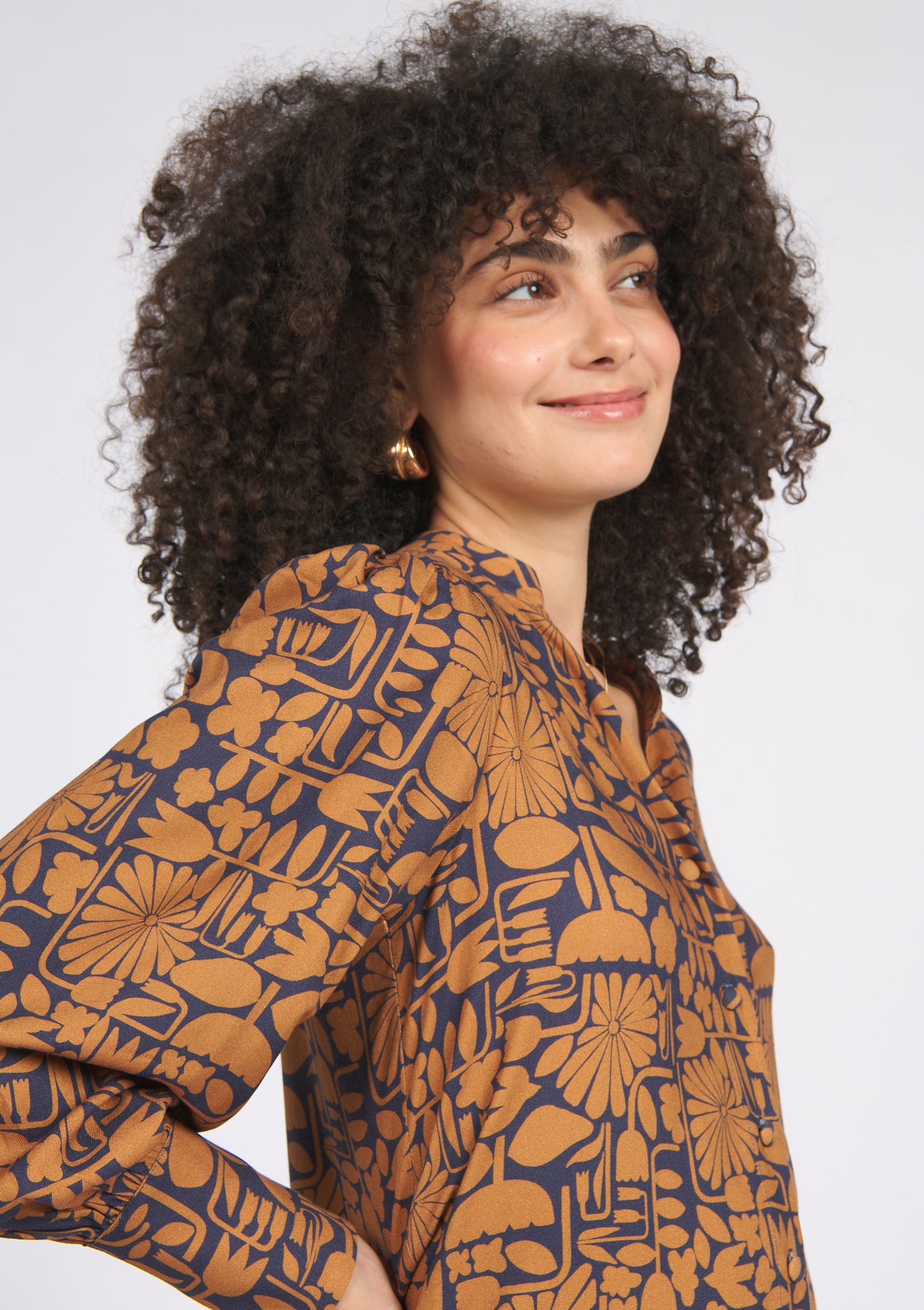 CHEMISE CAPUCINE BLOOM OCRE