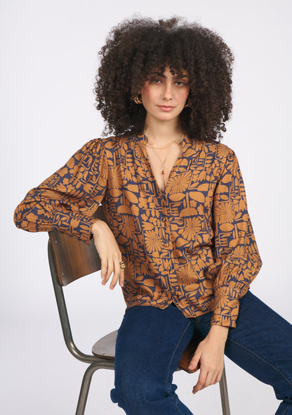 CHEMISE CAPUCINE BLOOM OCRE