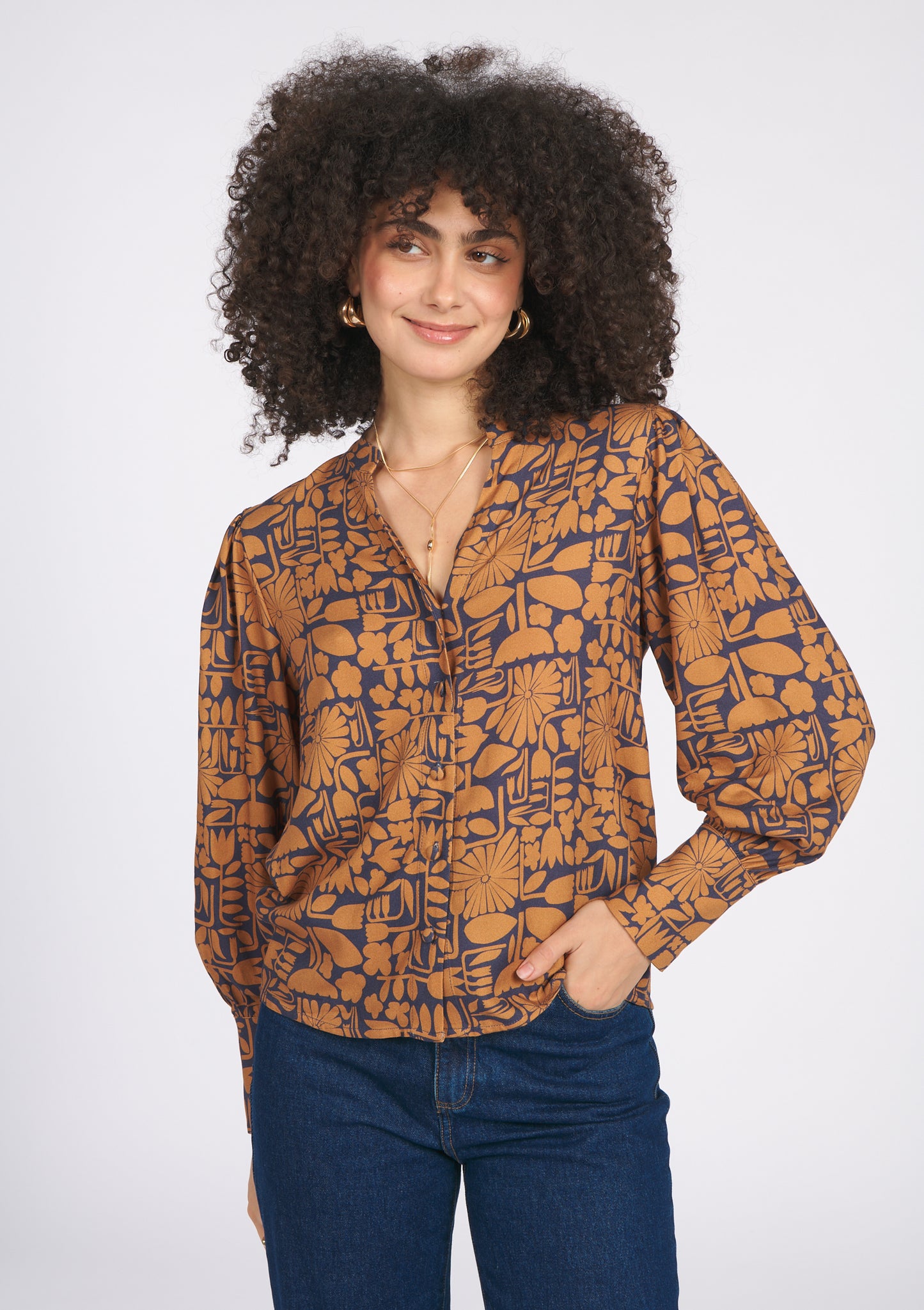CHEMISE CAPUCINE BLOOM OCRE
