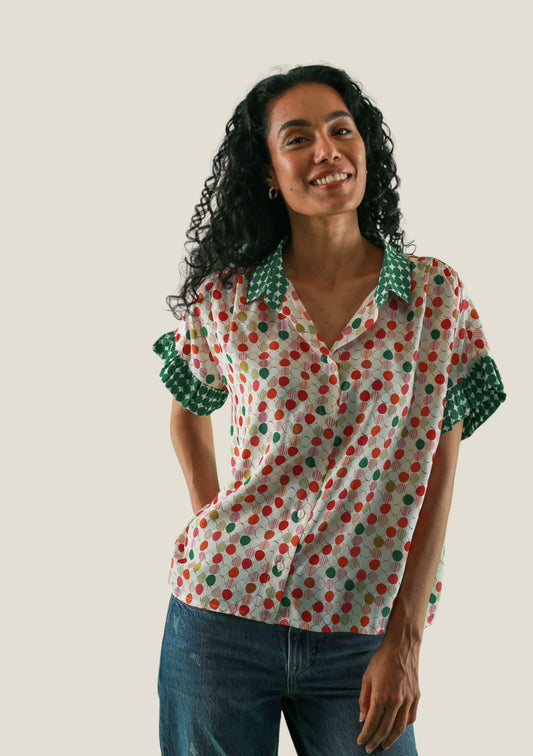 CHEMISIER CARLIE ROND MULTIROUGE