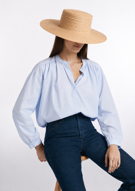 BLOUSE CELIA UNI BLEU