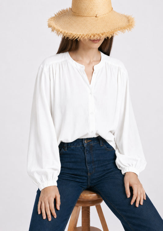 BLOUSE CELIA UNI BLANC