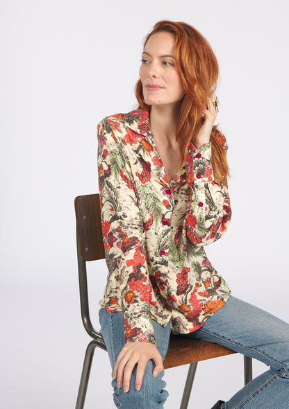 CHEMISE CENTIANE GIVERNY ROUGE