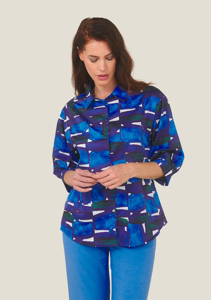 CHEMISIER CHANI CAIRN BLEU