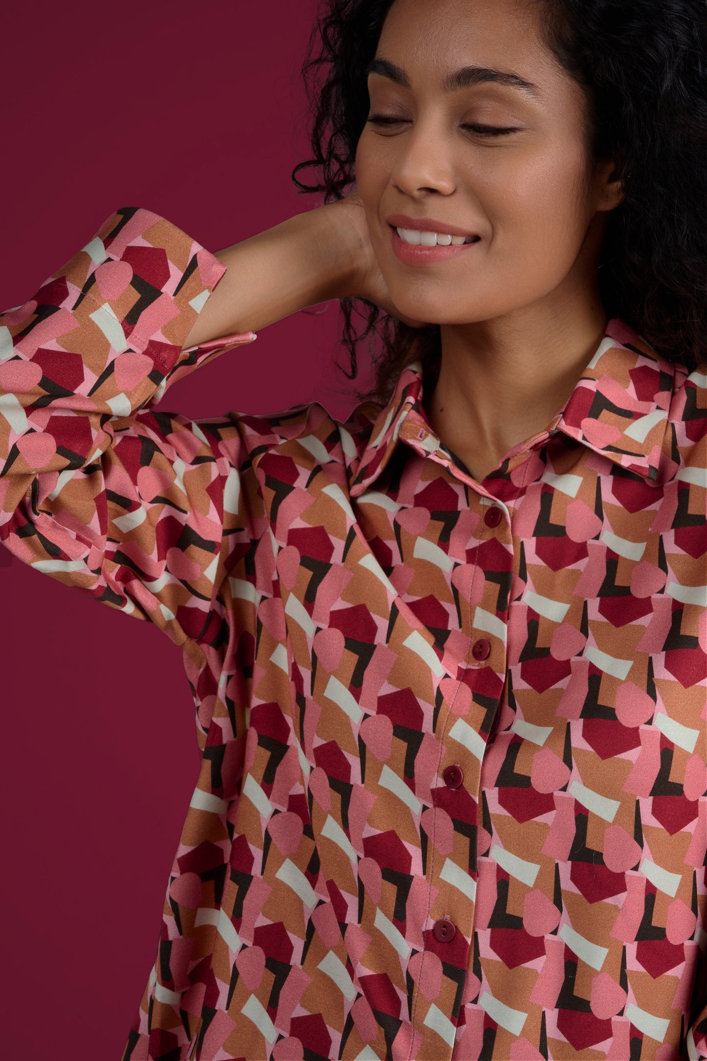 CHEMISIER CHELO BATTLE ROSE